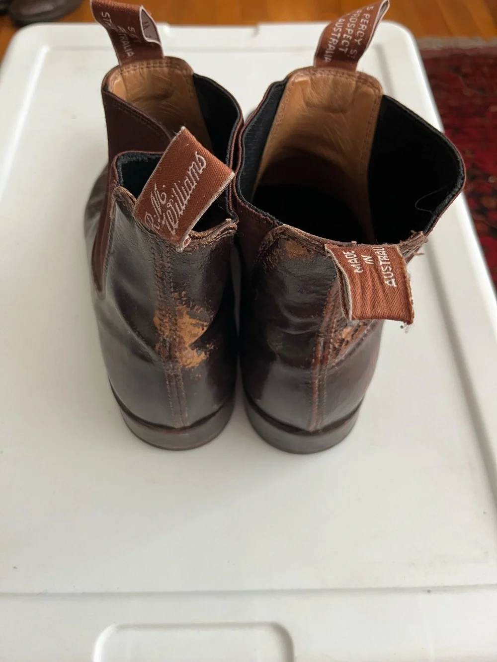 R.M. Williams Dark Brown Leather Chelsea Boots